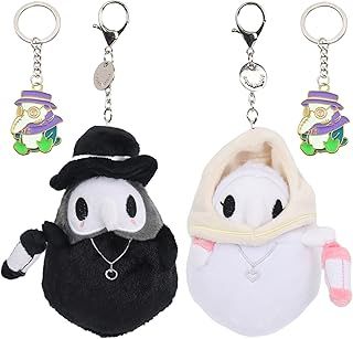 Plague Doctor Plush Toys Nurse Toys, 20cm Soft Plush Doll Toys Bird Beak Doctor Plush Dolls, Cartoon Plush Animal Glow In The Dark Dolls for Valentine'S Day Girls Women Plushies Gift