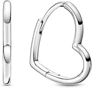 Pandora Asymmetrical Heart Hoop Earrings