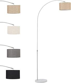 Floor Lamp Arched Floor Light Standing Reading Lamp with Lamp Shade, Height Adjustable Flexible Gooseneck Standing Light for Living Room, Bedroom, Office and Dorm (Gold)