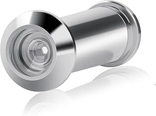 Polished Chrome Door Viewer,180° Wide Angle Spy Hole,Security Peephole for Front Doors,Elegant Design for Maximum Safety and Privacy,Easy Installation,Clear View Ensuring,35mm to a Maximum of 50mm