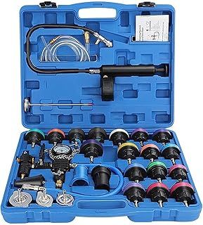 Holdfiturn 28Pcs Radiator Pressure Tester Kit - Universal Cooling System Diagnostic Tool Professional Radiator Leak Detection Coolant Filling Kit for Cars