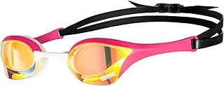 arena Cobra Ultra Swipe Mirror Unisex Adult Racing Swimming Goggles, Swimming Pool Goggles with Curved Mirror Lenses, Anti-Fog, UV Protection, 5 Interchangeable Nose Bridges