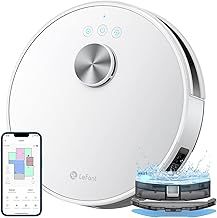 Lefant M1 Robot Vacuum and Mop with LiDAR Navigation, Powerful Hoover with Deep Clean, Multi-Level Mapping, Virtual Zones, Wi-Fi/App/Alexa Control, Ideal for Pet Hair, Carpets and Hard Floors, 2.4G/5G