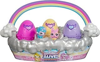HATCHIMALS Alive, Spring Basket with 6 Mini Figures, 3 Self-Hatching Eggs, Fun Gift and Spring Toy, Kids’ Toys for Girls and Boys Aged 3 and up