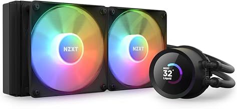 NZXT Kraken 240 RGB - 240mm AIO CPU Liquid Cooler - Customizable 1.54"" Square LCD Display for Images, Performance Metrics - High-Performance Pump - 2 x F120 RGB Core Fans - Black