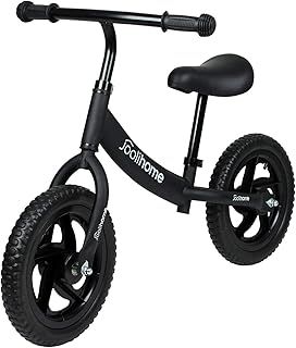 12" Balance Bike Carbon Steel Frame No Pedal Walking Balance Bike Training Bicycle for Kids and Toddlers 2- to 6 Years Old