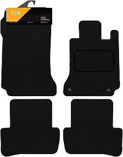 Tailored Mats - Fits MERCEDES C Class 2007-2013 Automatic Version - Black Carpet - Anti Slip Mat - Non Slip Car Floor Mat, Fitted With Clips & Granulated Backing - 4 Pc Floor Mat Only