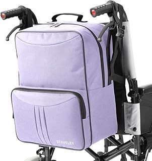 Staveley Wheelchair Bag |Wheelchair Backpack Wheelchair Bags for Back of Chair | Electric Wheelchair Storage Bag Accessories (Purple)