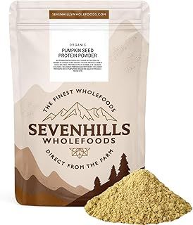Sevenhills Wholefoods Organic Pumpkin Seed Protein Powder 900g, Gently Roasted, 60% Protein