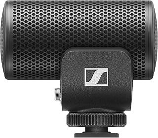Sennheiser MKE 200 Directional Camera Microphone | Built-In Wind Protection & Shock Absorption | For Vloggers & Creators | 3.5MM TRS & TRSS Coiled Cables Included | Black (508897)