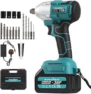 Panana Cordless Impact Wrench,1/2 Brushless Impact Gun,3-in-1 Power Electric Wrench/Max Torque (420N.m), 21V Drill Set with 6.0Ah Battery and Charger, 4Pcs Sockets for Car Repairs