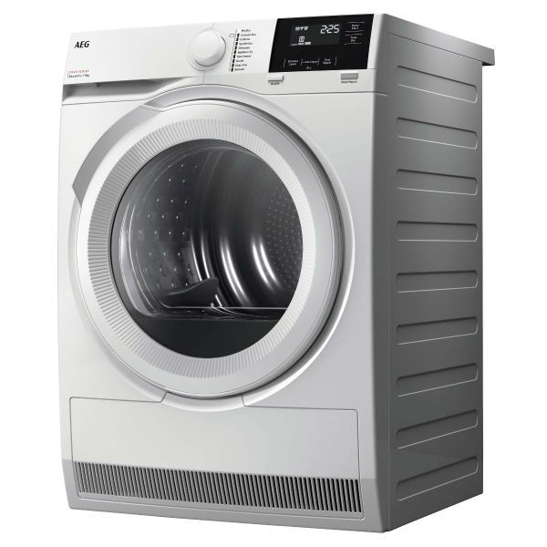 AEG TR718L2B 8Kg Heat Pump Condensor Dryer In White Sensor A++