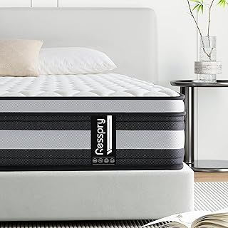 Double Mattresses,27 CM Hybrid Mattress With Breathable Memory Foam,Individually Pocket Spring,Pressure Relief,Mattress in a Box