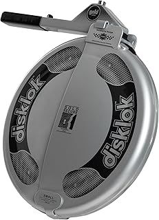 Disklok Gold Security Edition Car Steering Wheel Full Cover Anti- Angle Grinder Anti-Theft Lock Police Approved (Silver, Small 35cm - 39cm)