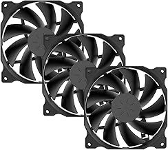 upHere 120mm Silent Fan for Computer Cases Cooling Ultra Quiet High Airflow Computer Case Fan, 3- Pack,12BK3-3
