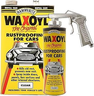 Hammerite 6litre Clear WaxOyl Kit with Schutz Applicator Rust Proof Prevention Covering Refill all-round rustproofing treatment. Its unique formula solves the problem of hidden rust once and for all.