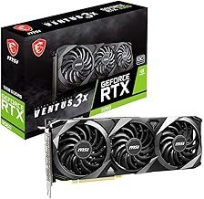 MSI GeForce RTX 3060 VENTUS 3X 12G OC Gaming Graphics Card - 12GB GDDR6, 1807 MHz, PCI Express Gen 4, 192 Bit, 3x DP v 1.4a, HDMI 2.1 (Supports 4K)