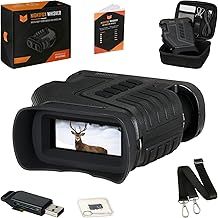 Night Vision Goggles - Nightfox Whisker, Adjustable 1-10x Optical Zoom, 275m Range, Records Video & Audio, USB-Rechargeable, 32GB Memory, Digital Infrared Binoculars for Adults