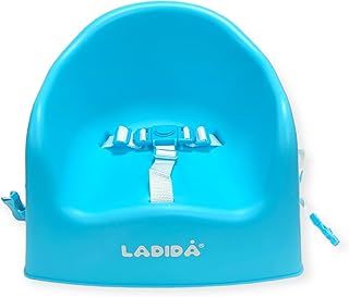 LADIDA Portable Booster Seat, Travel High Chair, Suitable for Feeding and Dining (Blue) 417