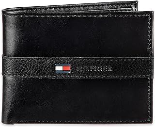 Tommy Hilfiger Men's RFID Blocking 100 Percent Leather Slimfold Wallet Bi-Fold, Tan Zed, One Size