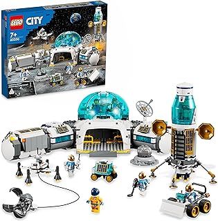 LEGO City Lunar Research Base 60350 Building Kit for Kids Aged 7 and Up; Toy Moon Base with Science Labs, Air Lock, Lunar Lander, VIPER Rover, Moon Buggy, and 6 Astronaut Minifigures (786 Pieces)