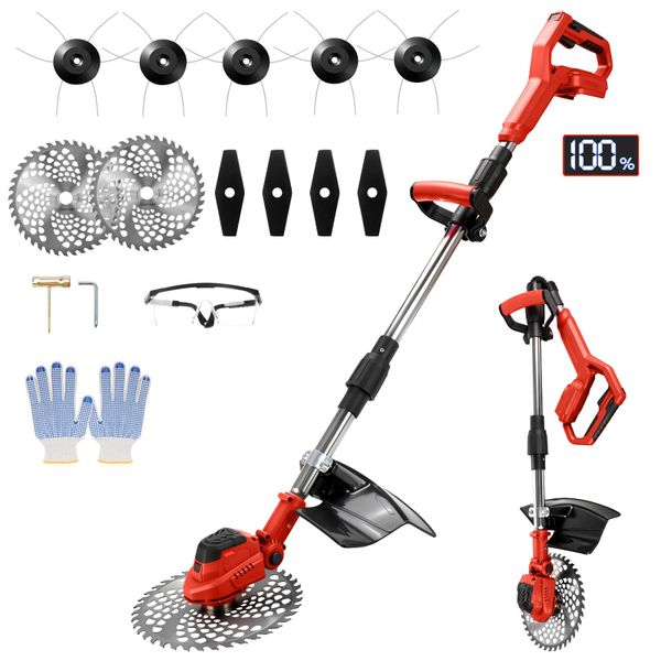 Cordless Grass Strimmer for Makita 18V Batteries, 800W Brushless Motor