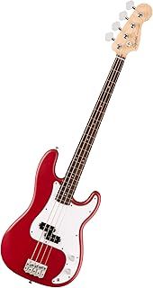 Squier by Fender Debut Collection Precision Bass Guitar, Laurel Fingerboard, White Pickguard, Dakota Red