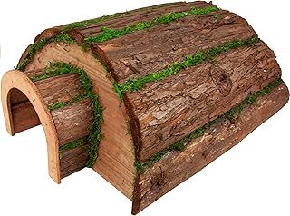 Garden Gear Natural Bark and Moss Hedgehog House Safe Outdoor Hibernation Wildlife Animal Shelter, Waterproof & Predator Proof Habitat Hotel, Hedgehog & Hoglet Home Nesting Feeding Station Box