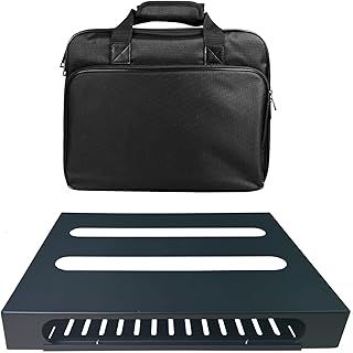 GOKKO Guitar Pedal Board 13.8" x 11" Guitar Pedalboard with Gig Bag and Mounting Tape (Build-in Power Supply Bracket)