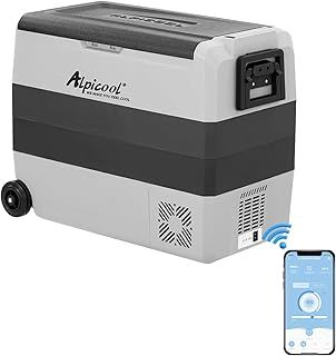 Alpicool T60 60L Car Fridge Freezer Portable Car Refrigerator 12/24V Electric Cooler for Camping, Road Trip, Picnic