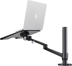 ThingyClub® Adjustable Aluminium Universal Single Laptop Notebook or Tablet Desk Mount Arm Stand Bracket with Tilt and Swivel