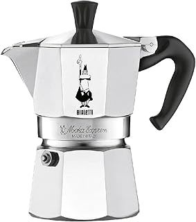 Bialetti Moka Express Aluminium Stovetop Coffee Maker (2 Cup), 8x11x11 cm, Silver