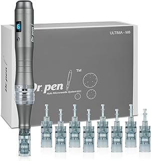 Dr.pen M8 Microneedling Pen - Dr.pen Microneedling with 8Pcs Microneedling Cartridges(11/16/24/36/42/Nano-R/Nano-S/Nano-5D), Professional Microneedling for Face/Body/Beard/Hair Growth