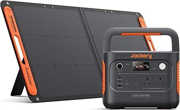 Jackery Explorer 1000 v2+ 100W Solar Panel Portable Power Station(2024 New),1070Wh LiFePO4 Battery,1500W AC/100W USB-C Output, 1 Hr Fast Charge, Solar Generator for Outdoor Camping