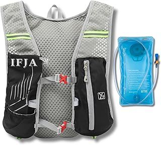 “Ifja Ultra-Light Running Hydration Vest for Men and Women Stay Hydrated with Our Innovative Hydration System and Reflective Design Perfect Hydration Backpack and Running Bag (2L Bladder)