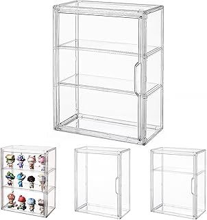 Siyecioa Glass Display Case With Door - Acrylic Transparent Collectible Figures Case (36×13×27cm)