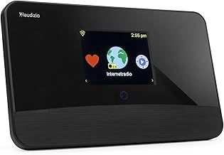 Audizio Livorno Internet Radio Tuner and DAB Radio Adapter Internet Radio Receiver, Streaming, Bluetooth, Multi-Preset Stations, and Remote Control for Easy Navigation, Sleek Design
