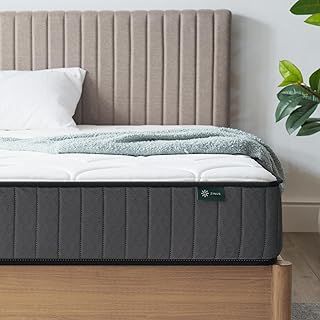 Zinus Double Mattress - Spring & Memory Foam Mattress - 135x190cm/4.4x6.2ft - Height 20cm/8in - Medium Firmness - Skin-friendly Hybrid Mattress - Body Support Orthopaedic Mattress - Designed in the UK