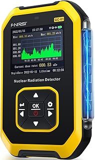 Geiger Counter Nuclear Radiation Detector - Radiation Dosimeter with LCD Display, Portable Handheld Beta Gamma X-ray Rechargeable Radiation Monitor Meter, 5 Dosage Units Switched