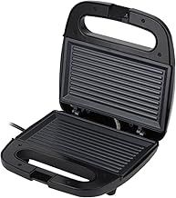 Geepas Panini Sandwich Press, 750W 2 Slice Sandwich Toaster | Non-Stick Plates, Grill & Griddle Toasty Maker | Stainless Steel Panini Press | Ideal for Breakfast | 2 Year Warranty