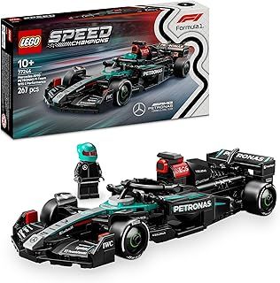 LEGO Speed Champions Mercedes-AMG F1 W15 Race Car Toy with a Collectible Formula 1 Driver Minifigure - Model Kits for 10+ Year Old Boys & Girls or Adult Motorsport Fans 77244