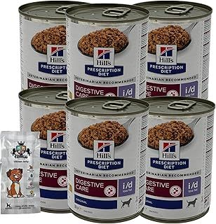 Prescription Diet Canine i/d Low Fat Digestive Care 6x360g Wet Food for Adult to Dogs Support Digestive Health plus AETN Jerky Treat
