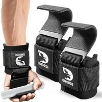Heavy Duty Weight lifting Hooks for Men & Women (Pair), Non-Slip Grip with 500 Lbs Capacity, 8mm Thick Wrist Padding - Weight Grips for Shrugs, Rows & Deadlifts