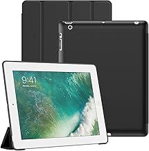 JETech Case for iPad 2/3/4, Protective Hard Back Shell Soft-Touch Tablet Stand Cover, Auto Wake/Sleep (Black)