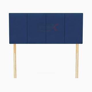 STOREX Plush Fabric Padded Lined Headboard For Devan Bed Bedroom Furniture Clasic Designs (Blue, 3 FT Single)