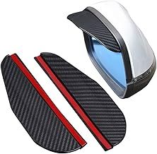 1 Pair Car Side Wing Mirror Rain Protector Cover Cap Smoke Guard Universal Carbon Fiber Rear View Side Mirror Rain Eyebrow for Cars SUV Truck Rear View Mirror Cover Accessories (Mirror Cover)