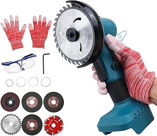 Mini Angle Grinder Cordless Compatible with Makita 18V, 16800RPM, Brushless Motor with Ginding disc 100mm Cutting Discs, Angle Grinder Power Tool for Cutting, Polishing and Grinding (Without Battery)