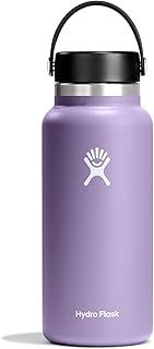 Hydro Flask - Water Bottle 946 ml (32 oz) - Vacuum Insulated Stainless Steel Water Bottle with Flex Cap - BPA-Free - Wide Mouth - Moonshadow, Black