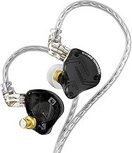 KZ ZS10 Pro X in Ear Monitor, Upgraded 4BA 1DD KZ Headphone Gaming Earbuds in Ear Earphone IEM with Alloy Faceplace Detachable Silver-Plated Recessed 0.75mm 2Pin Cable for Audiophile (Dark, No Mic)
