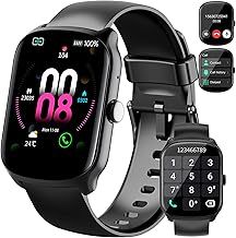Smart Watch for Men Women Answer/Make Calls, 1.95" Curved Screen Smartwatch with Heart Rate Sleep Monitor, Fitness Watch with 110+ Sports Modes, IP68 Waterproof Fitness Tracker for iOS/Android, Black